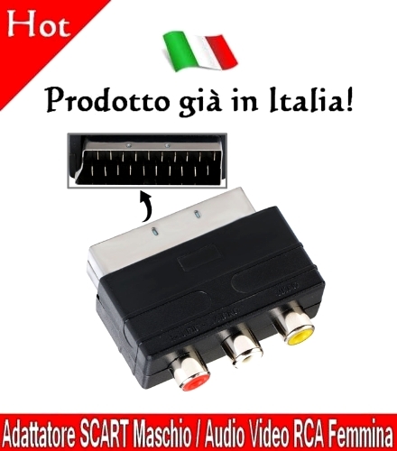 Adattatore scart rca - scart, av