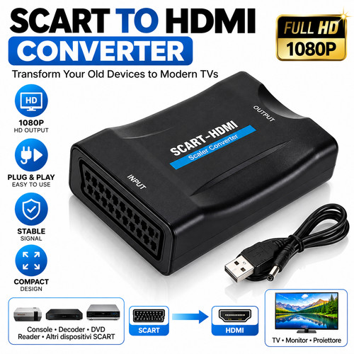 Convertitore scart hdmi - convertitore,